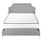Monarch Specialties Bed, Queen Size, Bedroom, Upholstered, Grey Linen Look, Chrome Metal Legs, Transitional I 6035Q - alternate 8